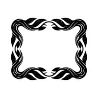 Intricate Leaf Border, Elegant, Botanical Frame vector