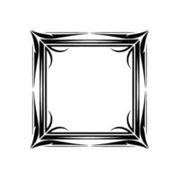 Intricate Tribal Square Frame, Geometric vector