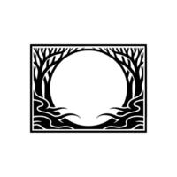 Ethereal Forest Frame, Symbolic Gateway vector