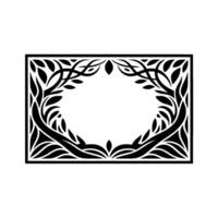 Intricate Black Tree Frame, Elegant Botanical vector