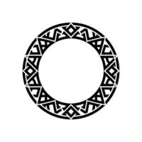 Intricate Tribal Circle Border, Geometric vector