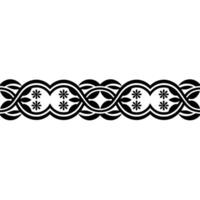 Intricate Celtic Border, Vintage Ornamentation, Decorative Element, Intertwined vector