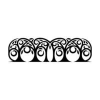 Intricate Tribal Border, Stylized Ornamentation - Ornament - Pattern vector