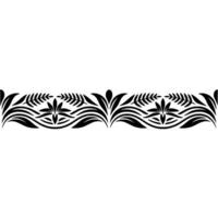 Elegant Botanical Border, Stylized Leaf, Floral vector