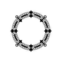Ornamental Circular Frame, Vintage Style, Decorative Border vector