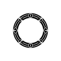Geometric Portal, Minimalist Circle, Symbolic vector