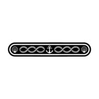 Nautical Infinity Anchor, Shells, and Rope Symbol vector