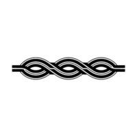 Intertwined Ribbon, Minimalist, Elegant Border vector