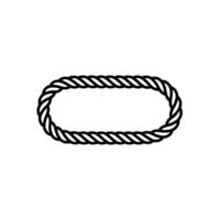 Minimalist Rope Outline, Modern Element vector