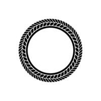 Minimalist Wheel Border, Circular Emblem vector