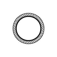 Textured Rope Circle, Minimalist vector