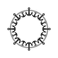 Nautical Anchor Circle, Vintage Maritime, Anchors vector