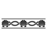 Nautical Shell Border, Vintage Style vector