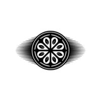 Geometric Citrus Emblem, Minimalist vector