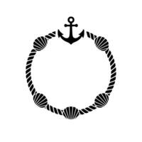 Nautical Anchor Frame Coastal Elegance Stability vector
