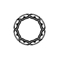 Intricate Celtic Knot Frame, Minimalist, Circular vector