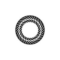 Abstract Spiral Emblem, Minimalist, Circular Motif, Symbol vector