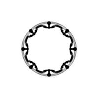 Nautical Border, Vintage Illustration, Circular Frame, Minimalist vector