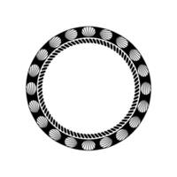 Circular Shell Motif, Minimalist, Abstract Pattern vector
