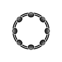 Circular Shell Motif, Minimalist, Symbolic Circle vector