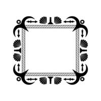 Nautical Decorative Border, Vintage Style Frame vector
