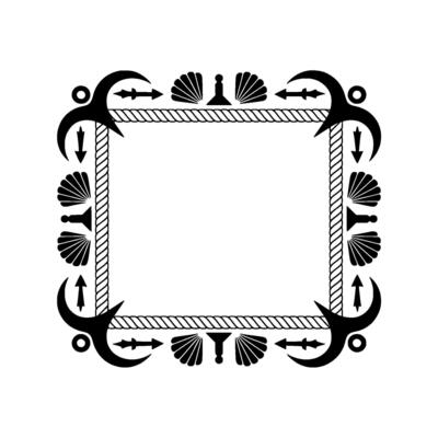 Nautical Decorative Border, Vintage Style Frame