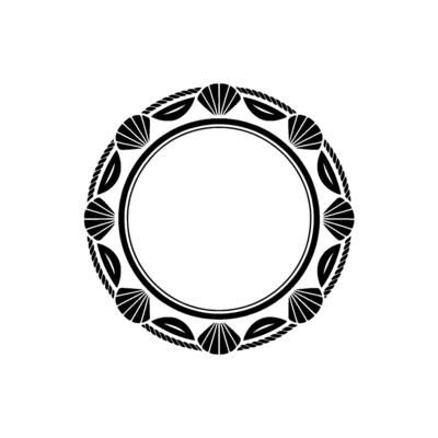 Art Deco Circular Ornament, Elegant Border - Circle