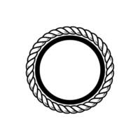 Intricate Rope Circle, Minimalist, Circular Motif vector