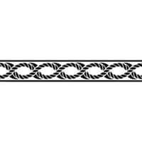 Art Deco Floral Border, Elegant Pattern, Minimalist vector