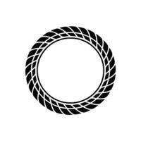 Minimalist Tire Outline, Circular Emblem, Modern, Circle vector