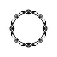 Oceanic Circle Frame, Nautical Elegance vector