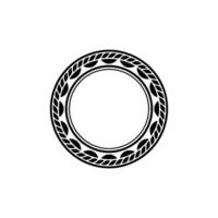 Elegant Circular Ornament, Vintage Element - Foliage vector