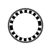 Minimalist Rope Circle Frame, Modern Element vector