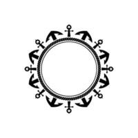 Nautical Frame Ancient Symbolism, Circular vector