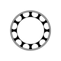 Minimalist Circular Emblem, Nautical Motif vector