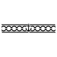 Nautical Border Anchor Rope Decorative Element, Marine vector
