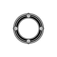 Intricate Nautical Frame, Vintage, Circular Ornamentation vector