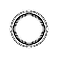 Nautical Circle Frame, Vintage Maritime - Ornament vector
