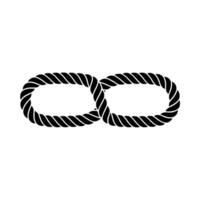 Intertwined Infinity Minimalist Rope Symbol vector