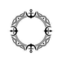 Nautical Anchor Frame, Vintage Maritime - Pattern vector