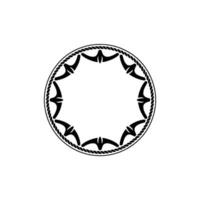 Circular Nautical Emblem, Vintage Style, Minimalist vector