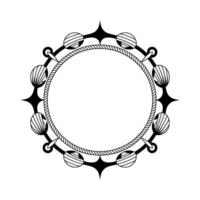 Circular Jingle Bells Frame, Minimalist vector