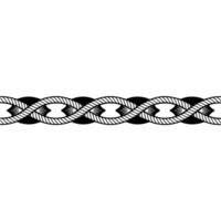 Nautical Rope Border, Geometric Pattern, Vintage Style vector