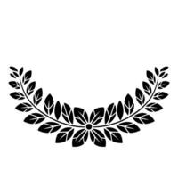 Stylized Laurel Wreath, Minimalist, Elegant Border, Floral - Decorative vector