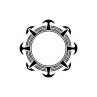 Tribal Anchor Emblem, Minimalist vector