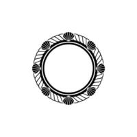Elegant Seashell Frame, Art Deco vector