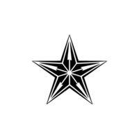Geometric Starburst, Shadow Play, Minimalist Emblem vector