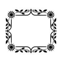 Floral Frame, Vintage Elegance, Botanical Border vector