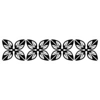 Stylized Leaf Border, Minimalist, Organic Pattern vector