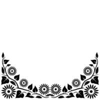Stylized Floral Border, Vintage, Decorative Element, Botanical vector
